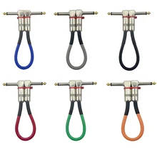 6 X гитары патч для езды на велосипеде кабель 15/21 см/30 см/0.5ft длинные с 1/4 дюйма 6,35 мм золото под прямым углом разных Цвета для того, чтобы выбрать