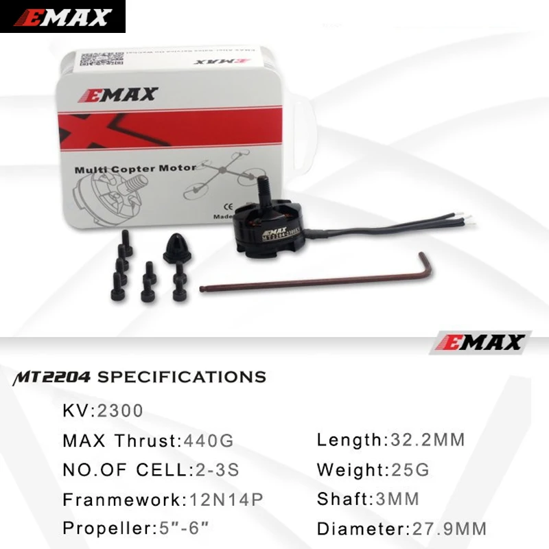 Многоосевой бесщеточный двигатель EMAX MT2204 KV2300 1 комплект QAV250 FPV через выделенный CW