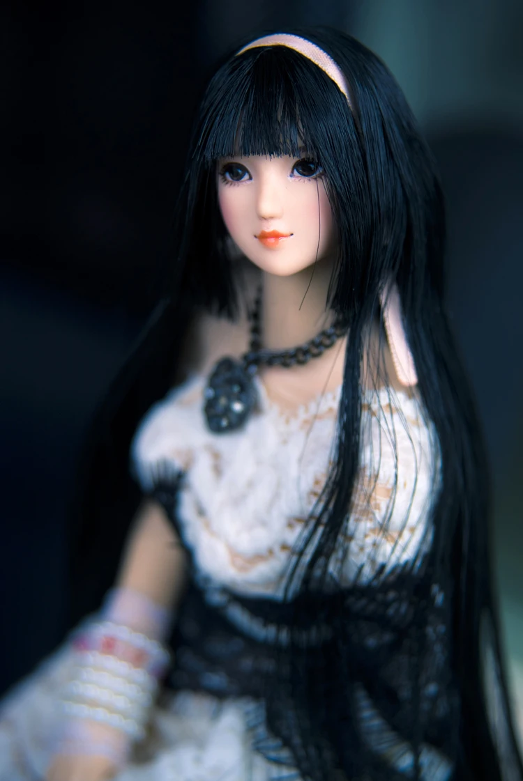 1/6 шкала SNH 48 Nihon Junjo Kenji плотная голова черные волосы Qi Liuhai девушка голова лепить 1" цвет загара экшн-фигурка коллекция