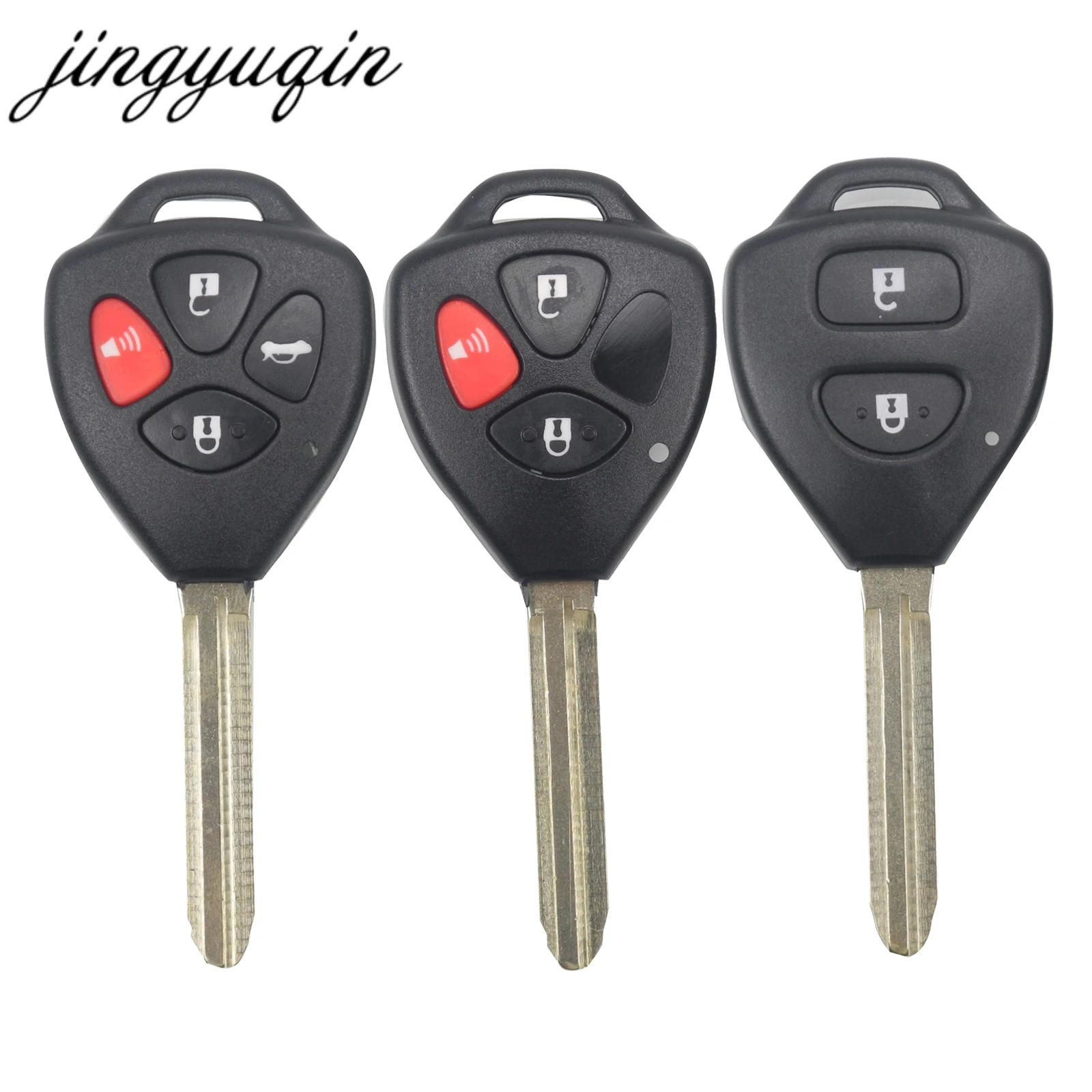 10Pcs For Toyota Camry Avalon Corolla Matrix Venza Yaris 4 Buttons Key Shell Fob