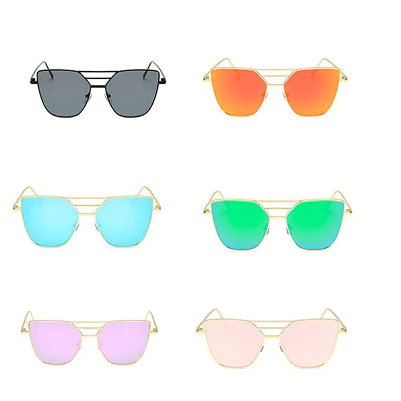 

Women brand Sunglasses Ladies Alloy Full Frame Sun Glasses Gradient Ocean Lens Cat Eye Sunglasses oculos de sol UV400