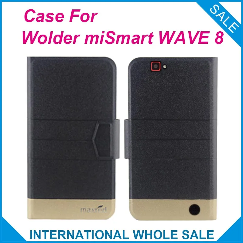 

5 Colors Hot! miSmart WAVE 8 Case High quality Top quality new style flip leather case For Wolder miSmart WAVE 8