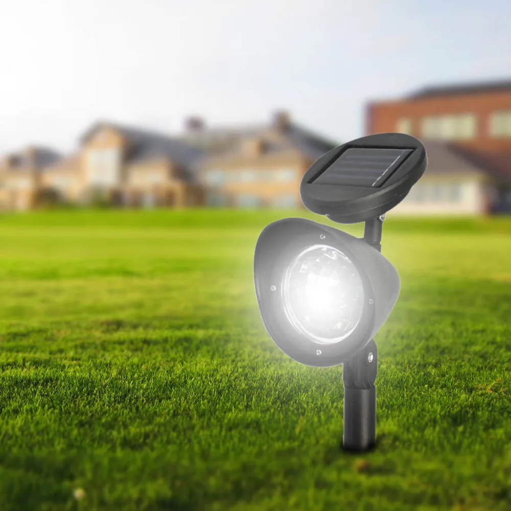 4 LED Solar Lawn Lamp Solar Powered Spotlight IP44 Waterproof Outdoor