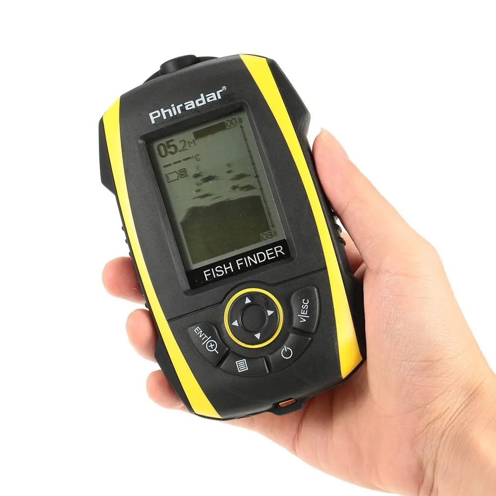 المحمولة صياد السمك شاشة الكريستال السائل الاستشعار سونار Fishfinder إنذار الأسماك عمق مؤشر الصيد مكتشف الصيد الطعم أداة