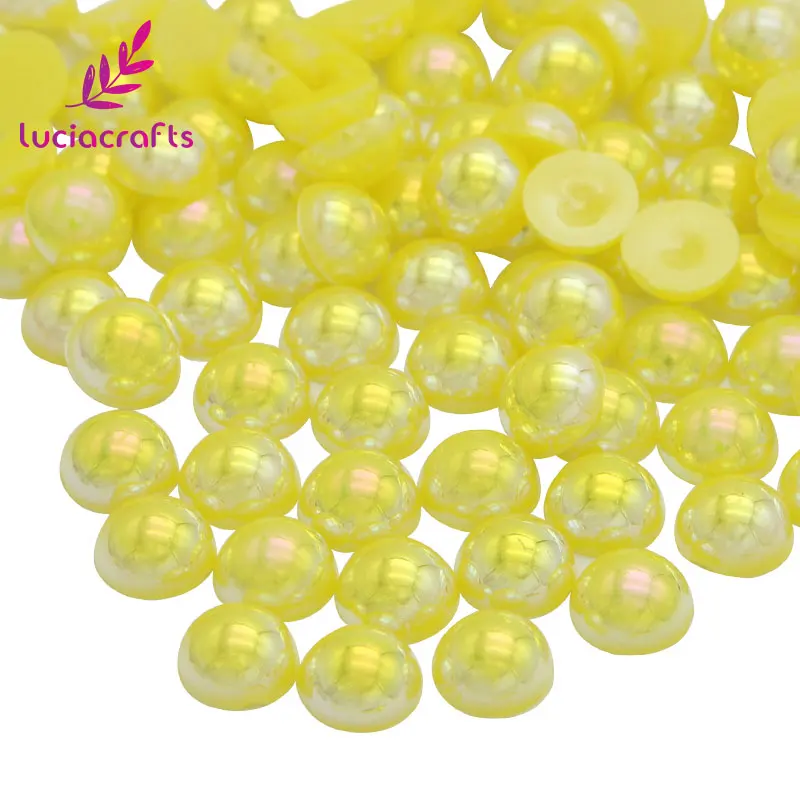 

Lucia crafts 4mm Multi Color ABS Imitation Peals Half Round Pearl Bead Flatback Scrapbook DIY Accessorie 550pcs F0107