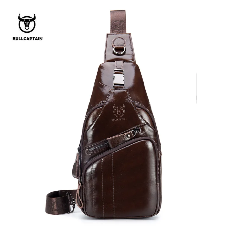 BULLCAPTAIN 2018 Genuine Leather Men Messenger Bag Casual Crossbody Bag Fashion Men&#39;s Handbag ...