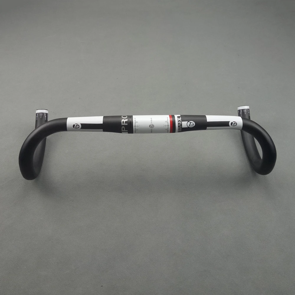 

White Matte UD Surfac Carbon Handlebar Full Carbon Fiber Road Bike Handlebar Road Bicycle Handlebar Bike Accessories Size 31.8mm