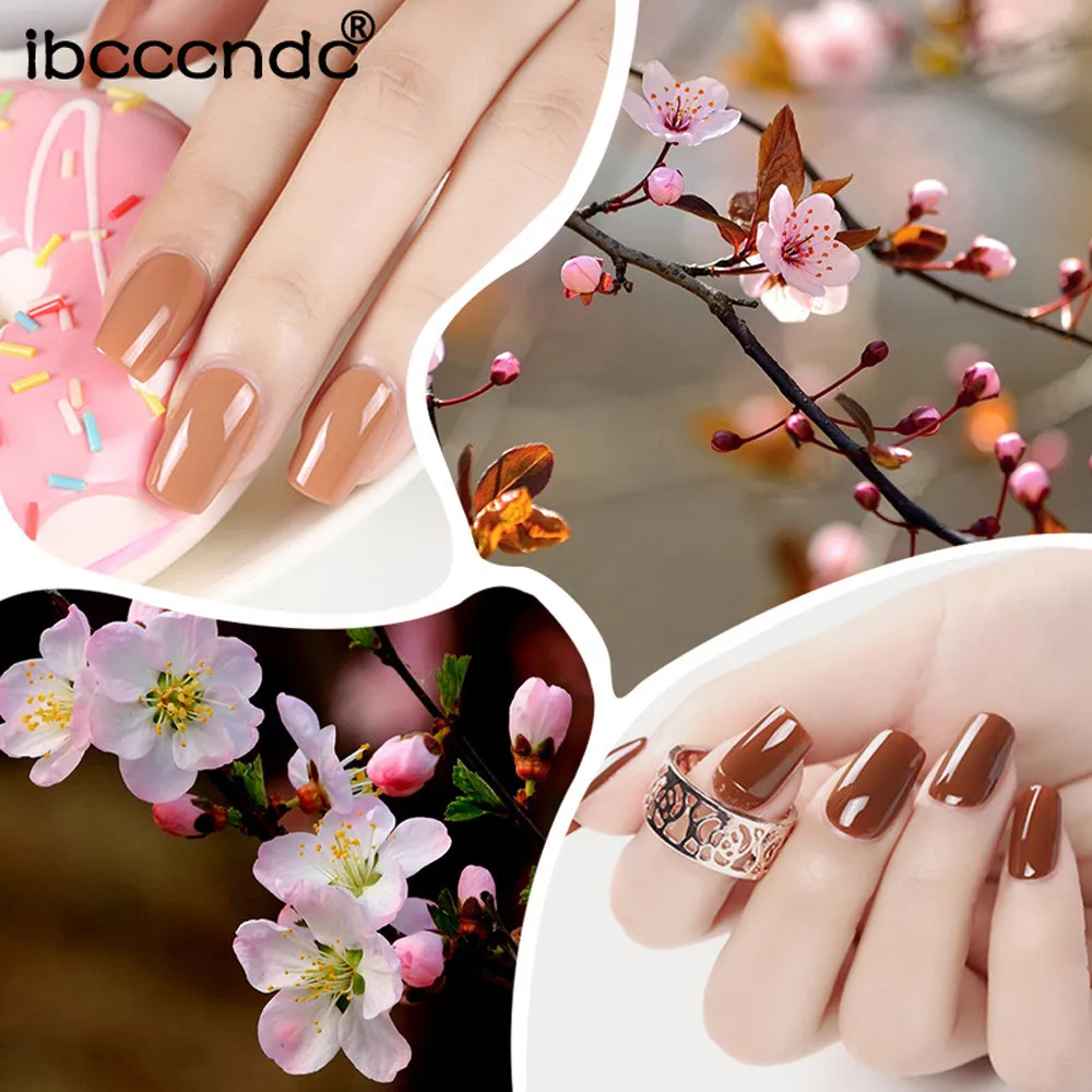 Ibcccndc гвоздь, лак, гель для женщин, коричневый блеск, искусство, лак, мода, теплые цвета, серия 10 мл, устойчивая косметика, макияж 19L0606