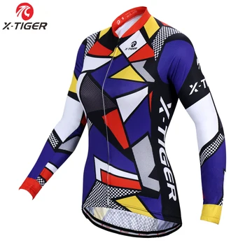 

X-Tiger Woman 100% Polyester Autumn Cycling Sportswear MTB Bike Wear Bicycle Clothes Cycling Jersey Uniform Ropa De Ciclismo
