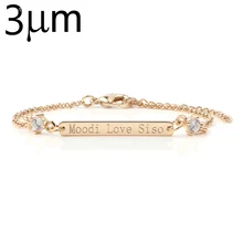 DUOYING Кристалл 30*4 мм бар браслет на заказ выгравированное имя персонализированный браслет с инициалами с цирконием браслет для женщин Etsy