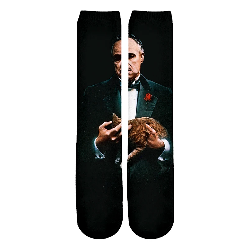 

2018 The Godfather/Scream Harajuku Funny Ankle Sock Men's 3D Socks Men/Women Crew Socks Print Casual Thick Socks Drop Shipping