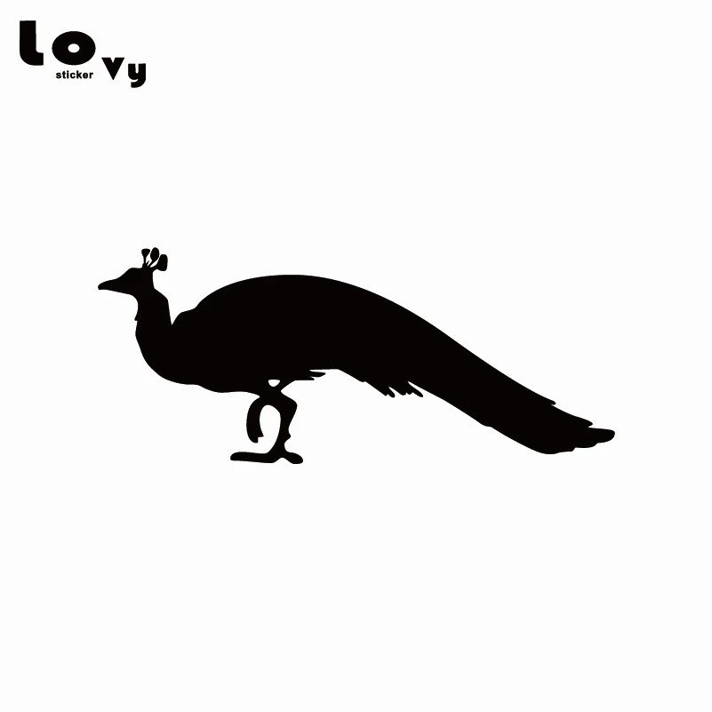美しい孔雀シルエット車のステッカー Creaative 漫画の動物のビニール車デカール Car Decal Sticker Carbumper Sticker Aliexpress