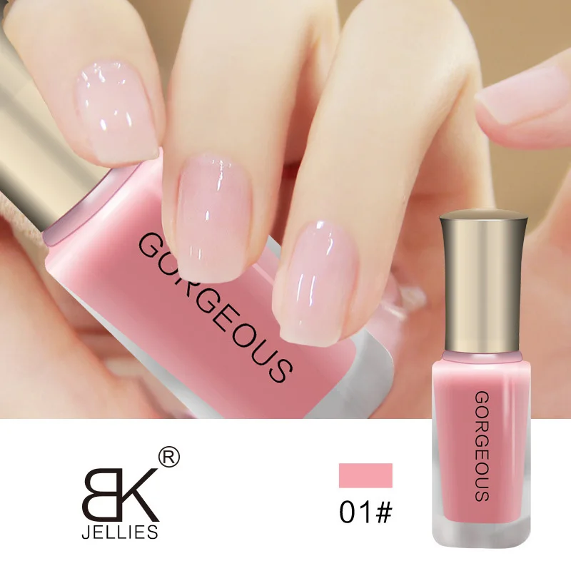 Nuevo esmalte de uñas Color Nude caramelo secado rápido translúcido jalea esmalte de uñas 10 ML protección ambiental duradera