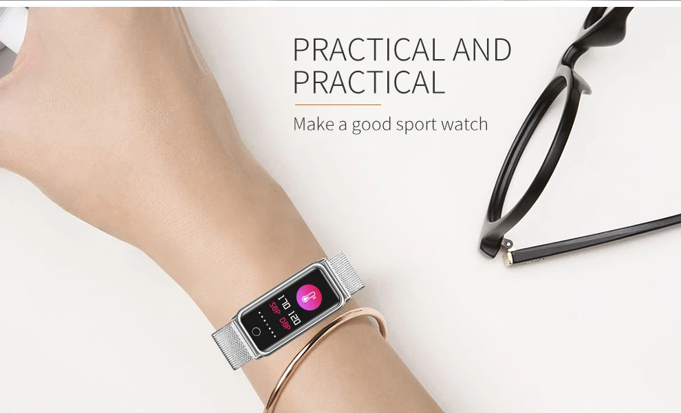 Y8 умный браслет женские спортивные часы фитнес-трекер Смарт-часы водонепроницаемые пульсометр кровяное давление кислородный монитор