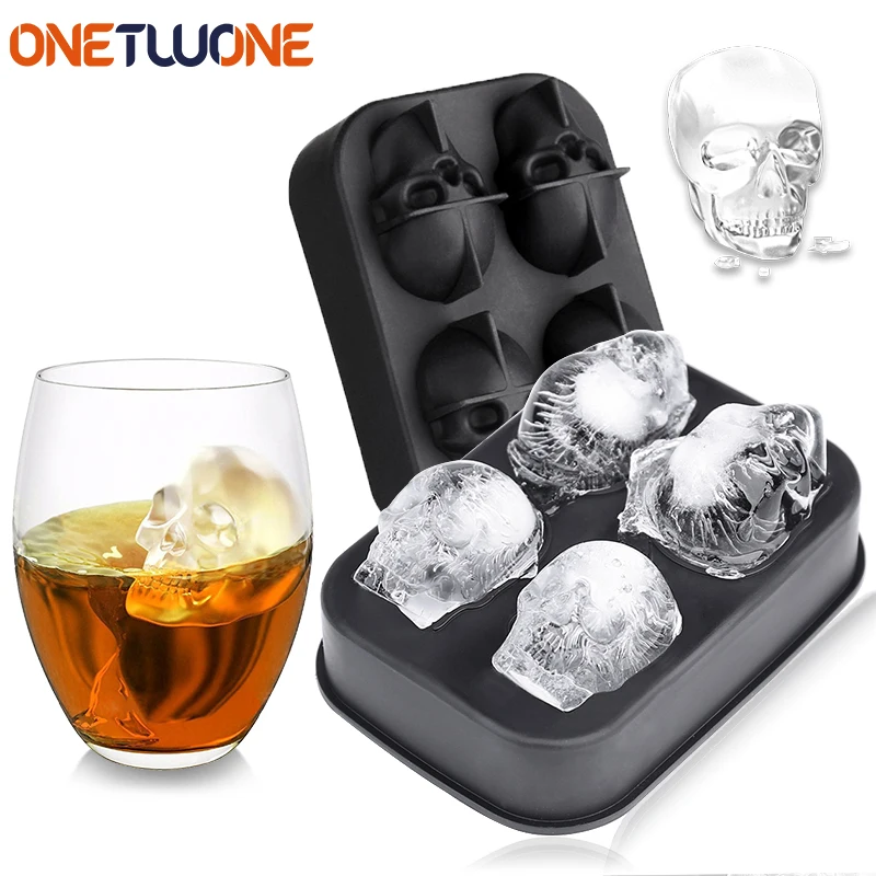 

Ice Cube Mold 3D Stereo Skull Silicone Mold Bar DIY Cake Mold Making Tools Ice Maker Bar Accessories Cold Drink Supplies