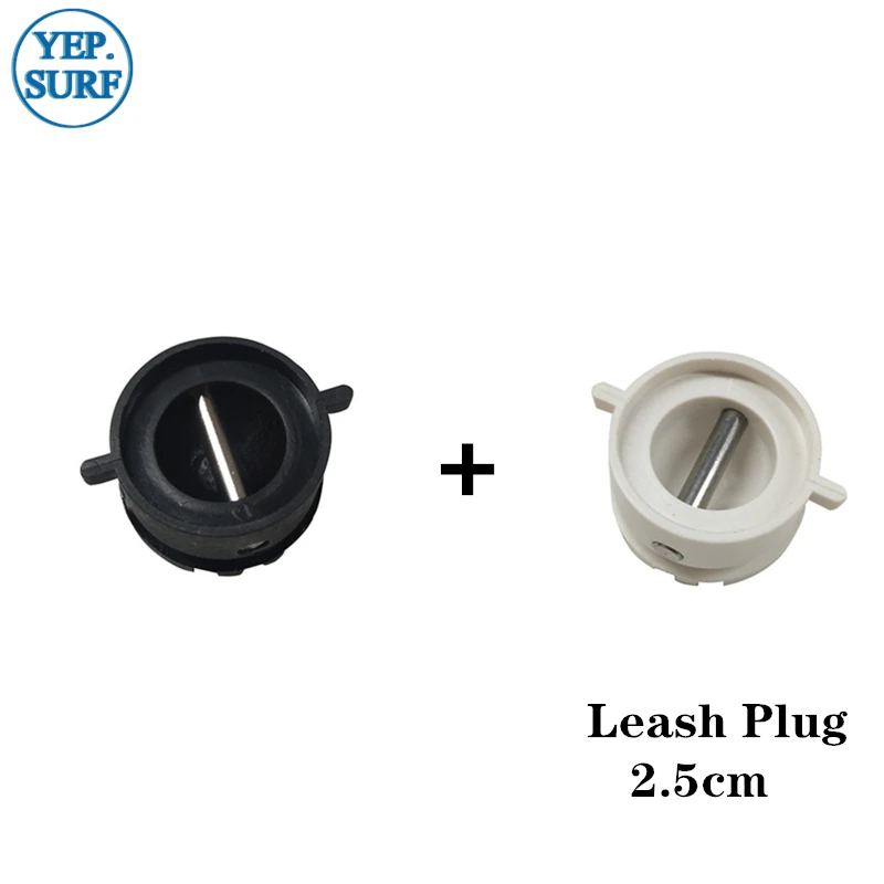 

Surfboard Leash Plug Diameter 2.5cm leash Plugs 5pcs Black +5pcs White