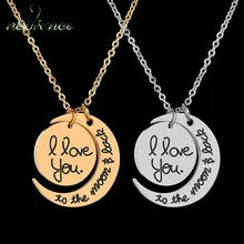 Nextvance – collier pendentif lune rond, je vous aime, pour Couple, amoureux, cadeau