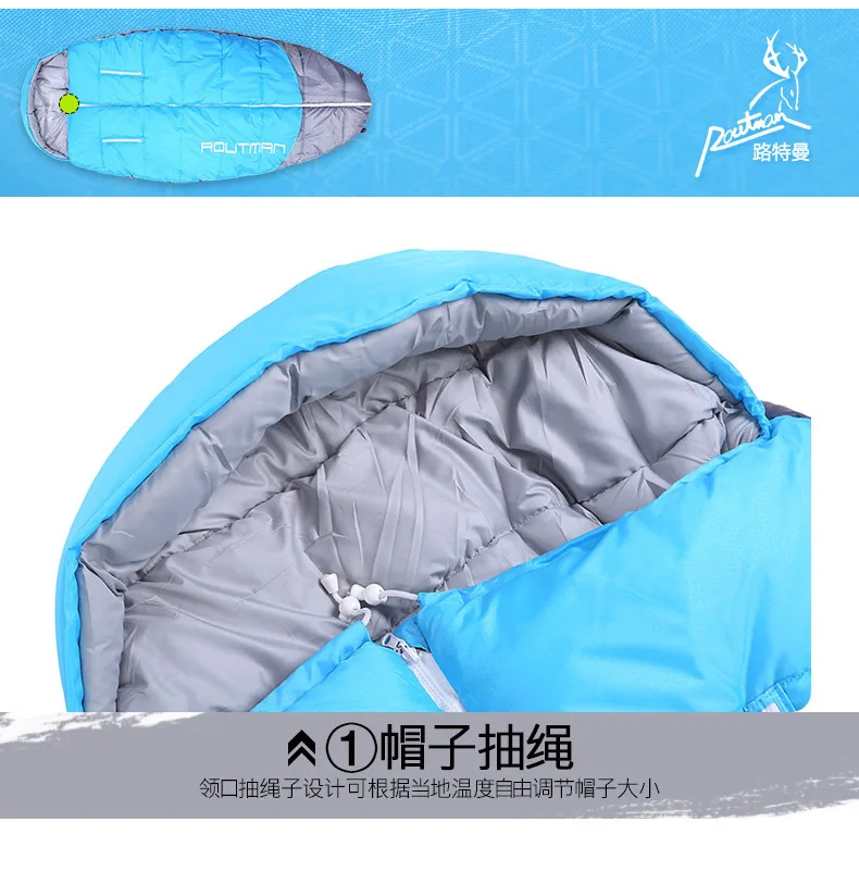 Большой размер 210*100 см, спальный мешок для взрослых, для походов, походов, ультралегкий спальный мешок, сохраняющий тепло, зимний спальный мешок
