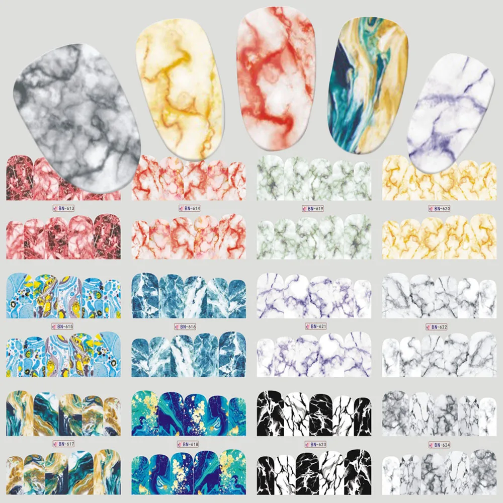 Beauty DIY Marble Shell Design Nail Art Foils Transfer Decals Sticker Decoration | Красота и здоровье