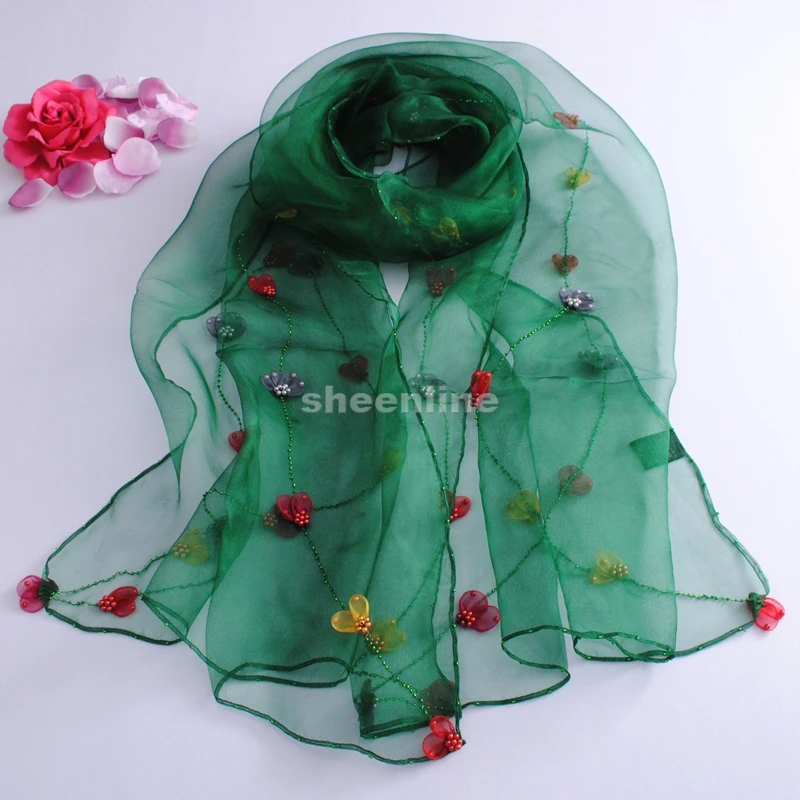 7 видов конструкций одежда высшего качества шелк бисер 3D цветок вышивка Шаль Этническая Пашмины Длинный шарф свет обёрточная бумага демисезонный применение