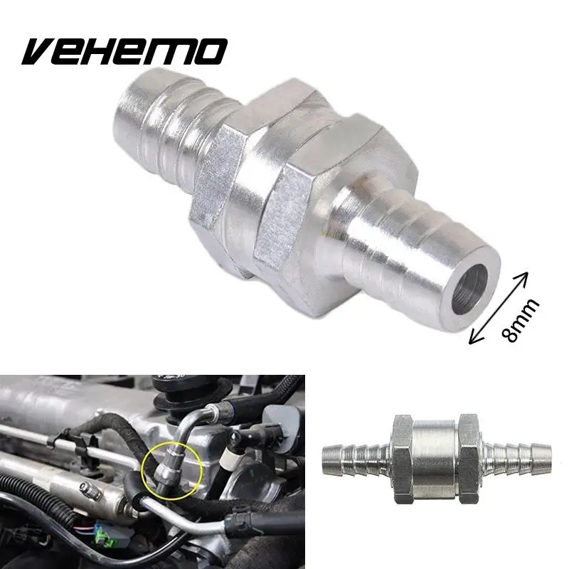 Vehemo 8mm Car Auto Fuel Oil Petrol Non Return One Way Check Valve
