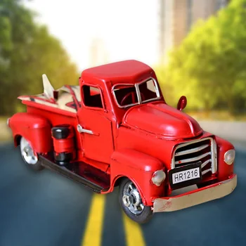 

Vintage Metal Truck Desktop Christmas Ornament Kids Xmas Gifts Toy Table Decor FJ88