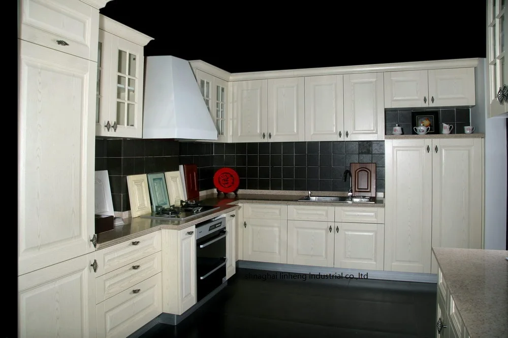 PVC/vinyl kitchen cabinet(LH-PV053)