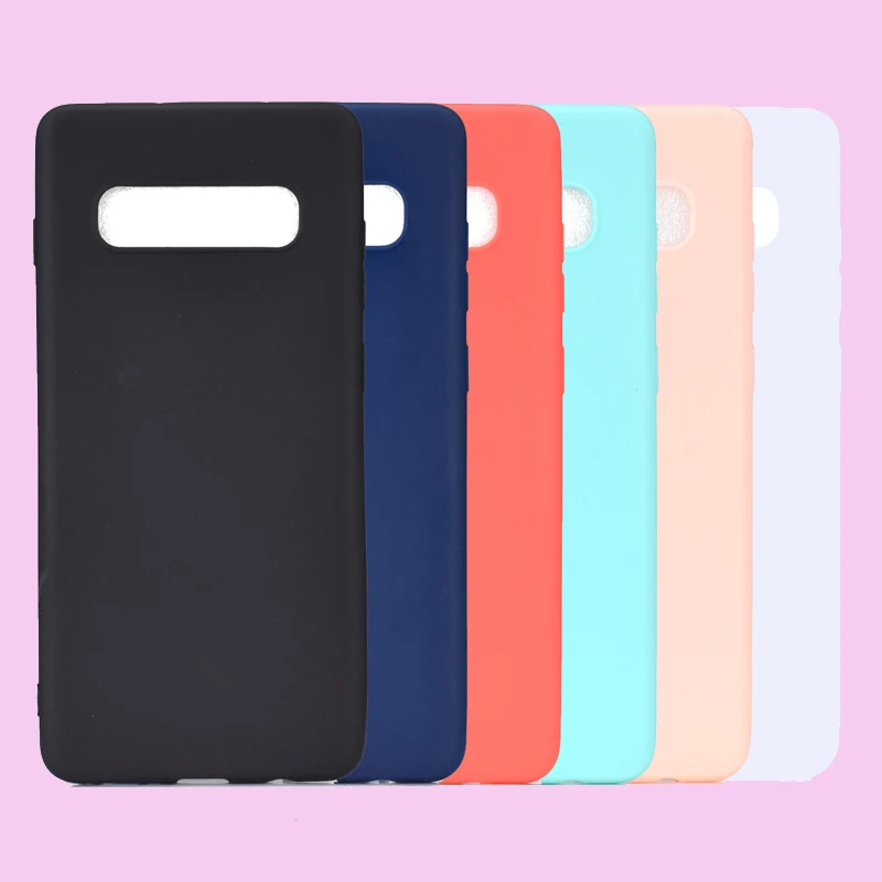 

Fashion Macaron Candy Colors Soft TPU Case Phone Silicone Cover Shell Coque Fundas Skin for Samsung Galaxy S10 S10 S10E S10+Plus