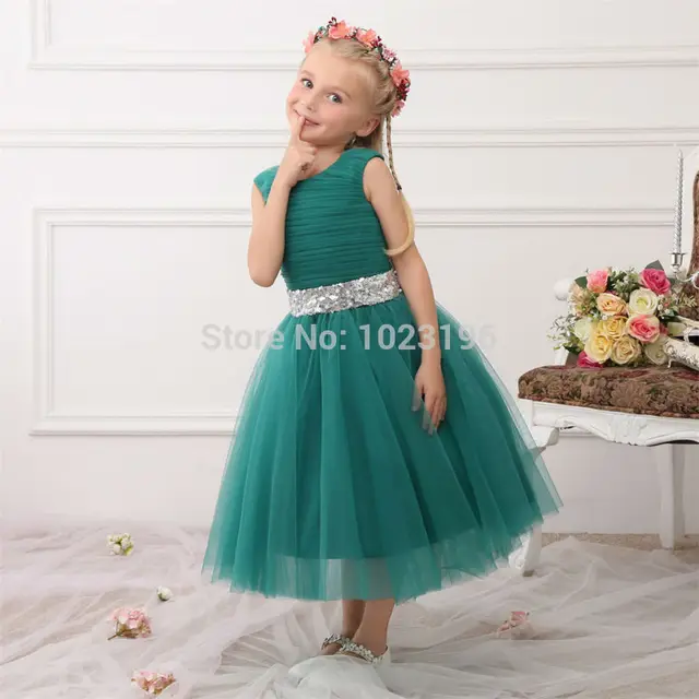 dark teal flower girl dresses