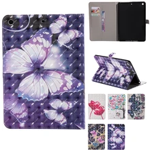 2017 3D Cute Printing Leather Case For New iPad 2017 2018 9.7′ A1822 A1893 Tablets Stand Folding Card Holder Protective Cover