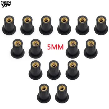 

M5 5MM Motorcycle Windscreen Well nut Rubber Well Nuts FOR Yamaha R3 R25 YZF R1 YZF R6 T-MAX500 TMAX530 V-MAX1700 MT01 YZ 80/85