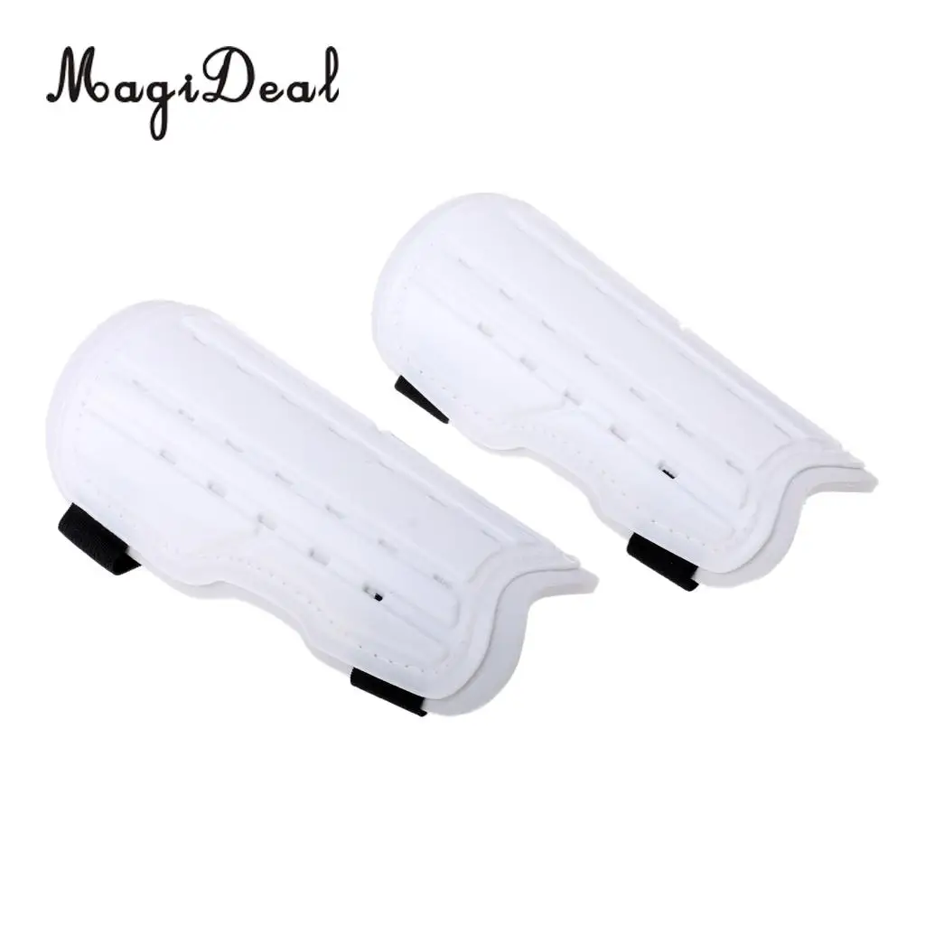 MagiDeal Lightweight Soccer Football Training Sports Padded Shin Guard Pads Protector White for Hockey Basketball Volleyball