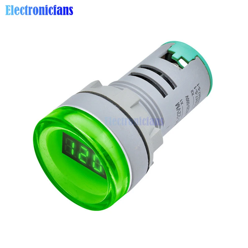 22MM AC60-500V 3 Color LED Voltmeter Voltage Meter Indicator Pilot Light DIY 22MM AC60-500V 3 Color LED Voltmeter Voltage Meter Indicator Pilot Light DIY