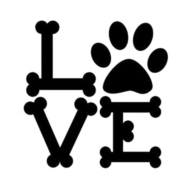 love with paw print