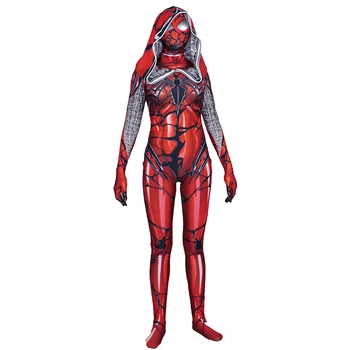 

Red Carnage Venom Spider Scarlet blood Gwen Stacy Cosplay Costume Zentai Superhero Bodysuit Suit Jumpsuit Adult Kids