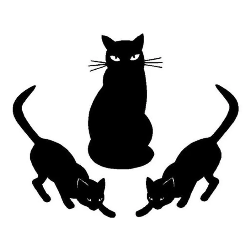 15.2*12.4CM Three Funny Cat Vinyl Decal Car Window Glass Decoration