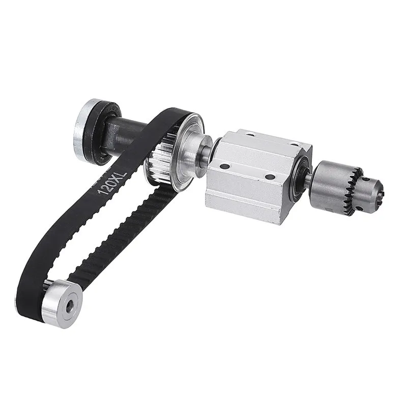 

Unpowered DIY Woodworking Cutting Grinding Spindle Trimming Belt B10/JTO Drill Chuck Set Small Lathe Accessories for Table Saw