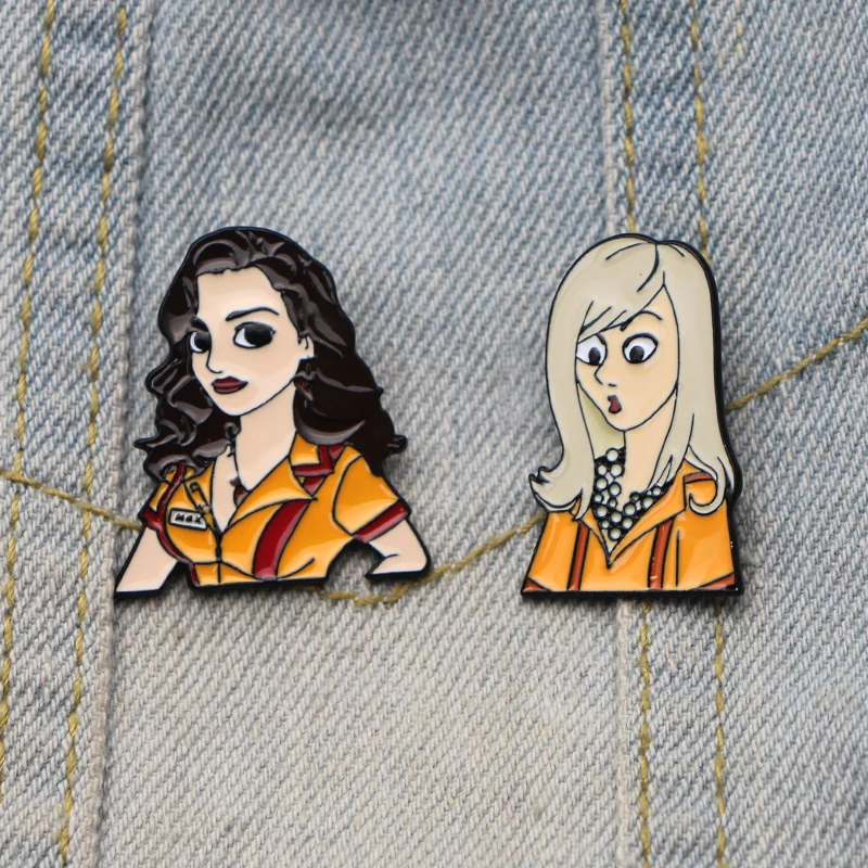 P3561 Dongmanli 2 Broke Girls tv Show Schrute Farms металлические эмалированные булавки и броши для модного отворота значок для рюкзака подарки