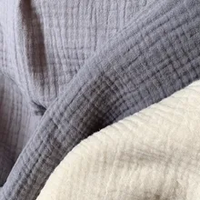 Натуральная хлопковая сетчатая вуаль с двойным ворсом 135 см ширина 130 г/м2 Ткань для шитья детей 40 метров CD04A