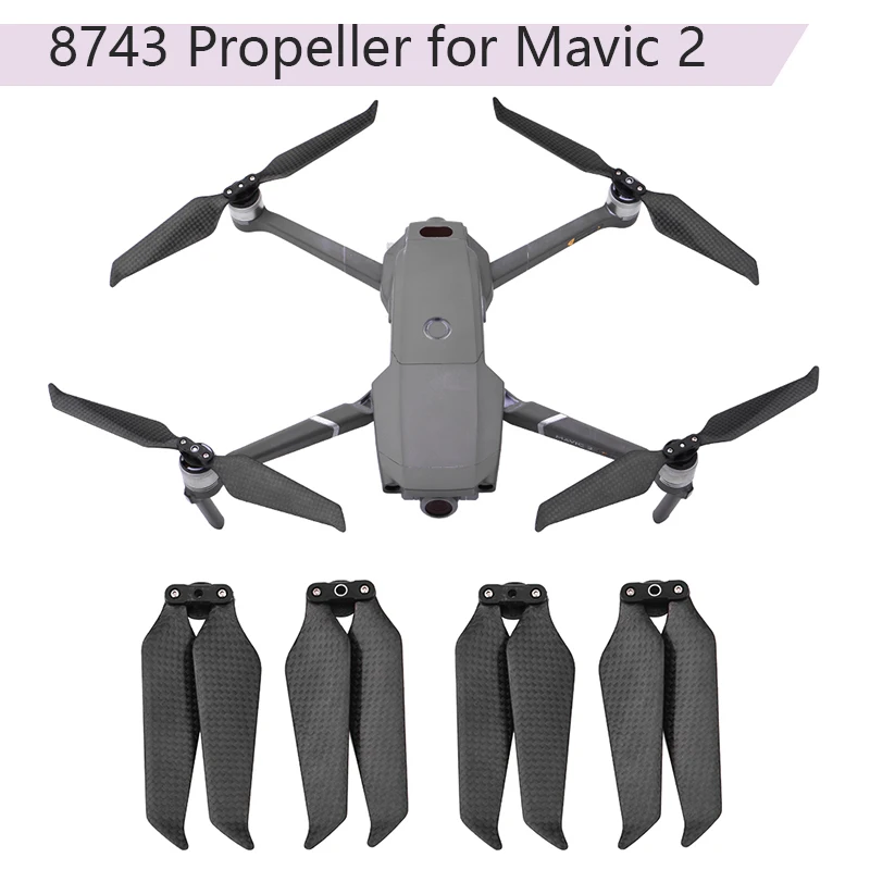 4pcs Drone Propellers 8743 Carbon Fiber Folding Paddles for DJI Mavic 2 Pro Zoom Quick-Release Blades Props Accessories |