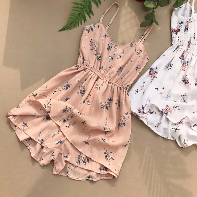 Women Rompers New 2018 Summer Geometric Pattern Vintage flora print Jumpsuits Woman Bohemian Beach Holiday Shorts Playsuits Women Rompers New 2018 Summer Geometric Pattern Vintage flora print Jumpsuits Woman Bohemian Beach Holiday Shorts Playsuits