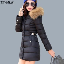TFMLN -30 Degrees 2017 New Long Parkas Female Women Winter Coat Thickening Cotton Warm Jacket Womens Outwear Parkas for Women