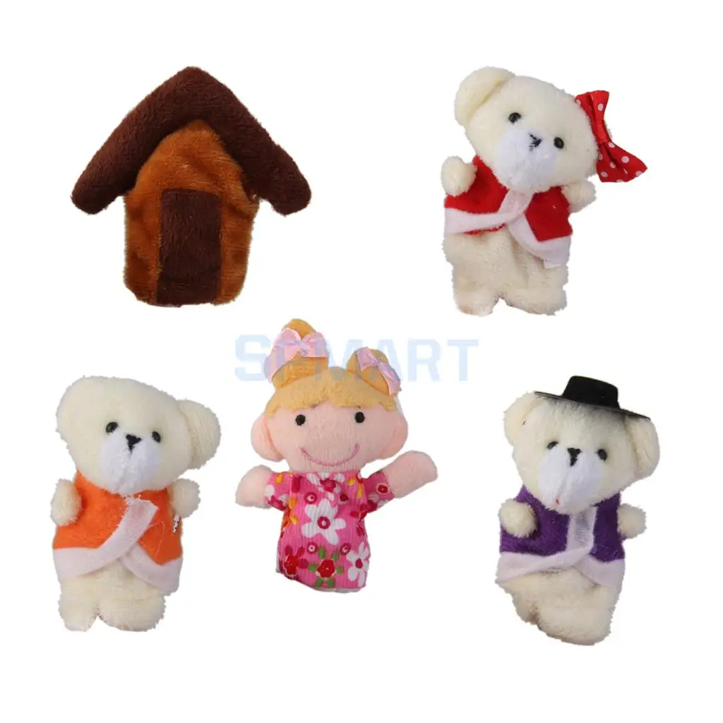 Fun Factory Goldilocks and The Three Bears Set Finger Puppets for sale online 