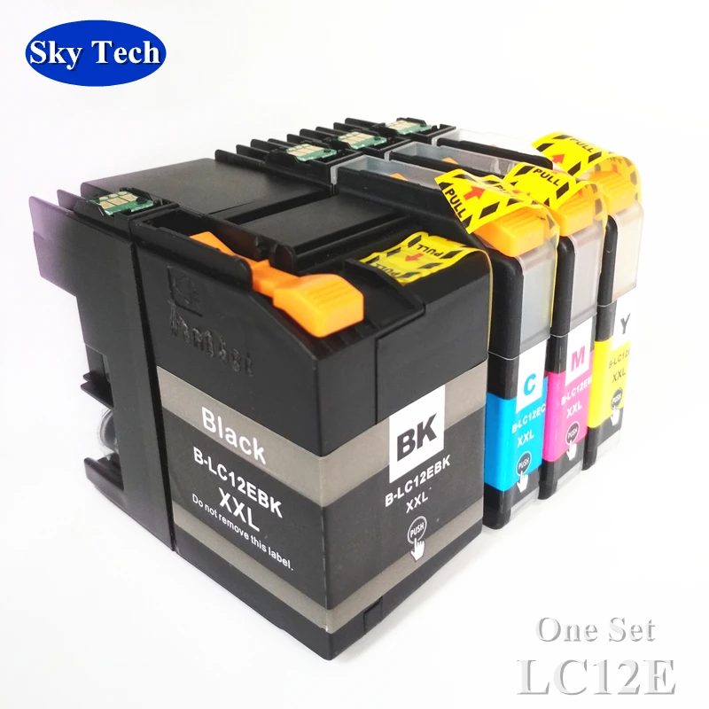 

4х совместимый чернильный картридж для LC12E LC-12E XXL, для принтера Brother MFC- J5925DW.