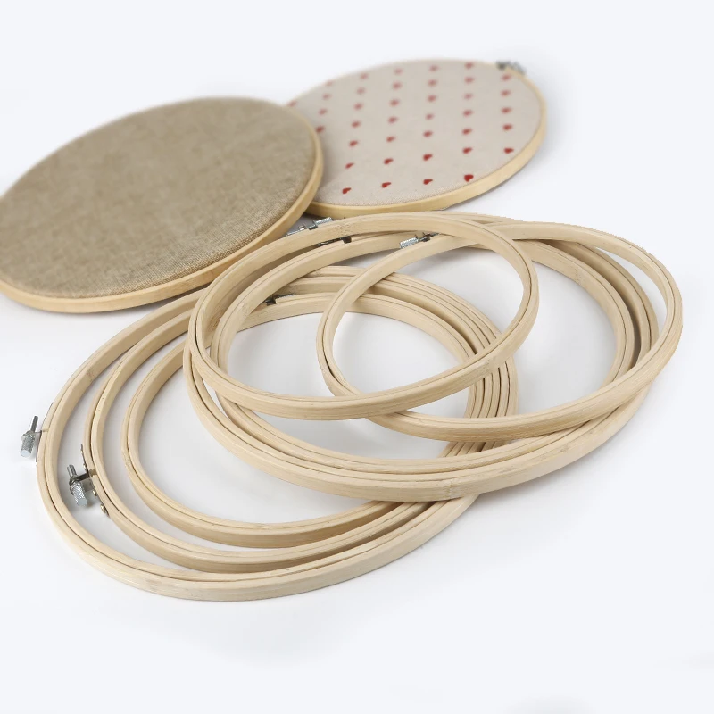 

Embroidered Wreath of Bamboo Cross-Stitch Tool Round Embroidery Frame Needle Hand DIY Home Craft Tools Accessories