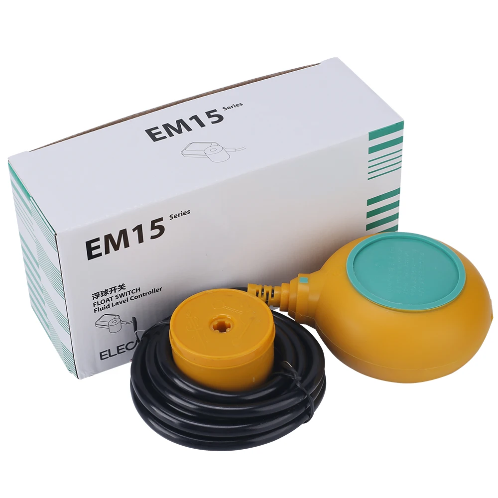 

EM15-3 5M Water level Controller Float Switch Liquid Switches Liquid Fluid Water Level Float Switch Controller Contactor Sensor