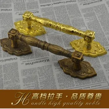 

365mm Wooden,Glass Door Pulls Antique High Quality Door Handles RED Bronze,Golden Home Ktv Hotel Big Gate Door Pulls Handles