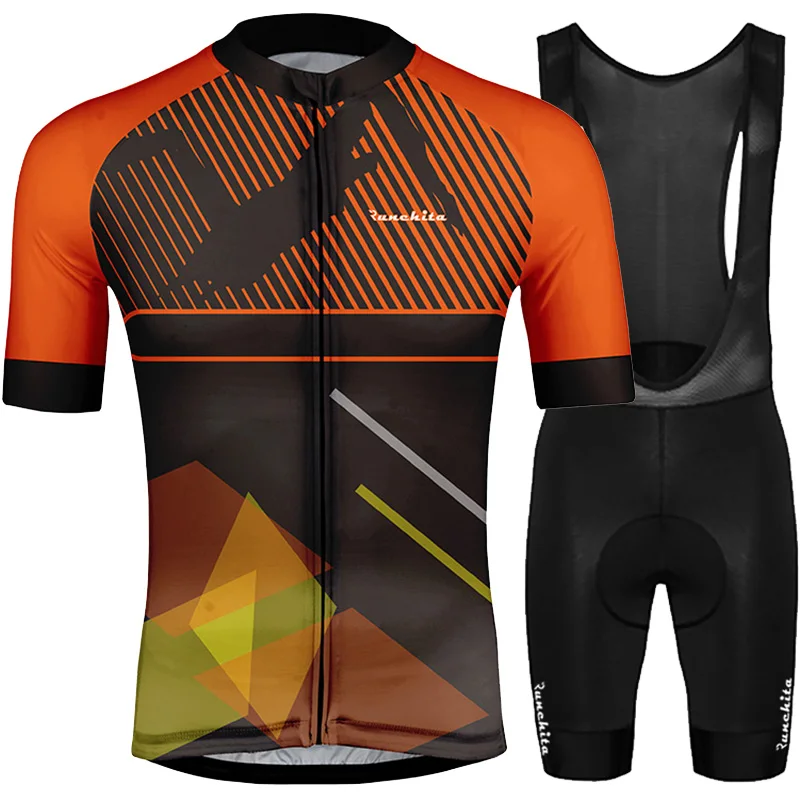 Ropa ciclismo hombre RUNCHITA Велоспорт Комплект короткий рукав велосипед tenue cycliste homme ciclismo equipacion verano hombre