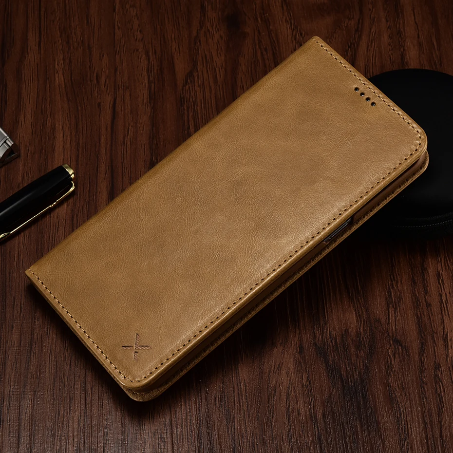 For Samsung Galaxy S8 S8 Plus Luxury Genuine Leather Magnetic Flip Wallet Case (2)