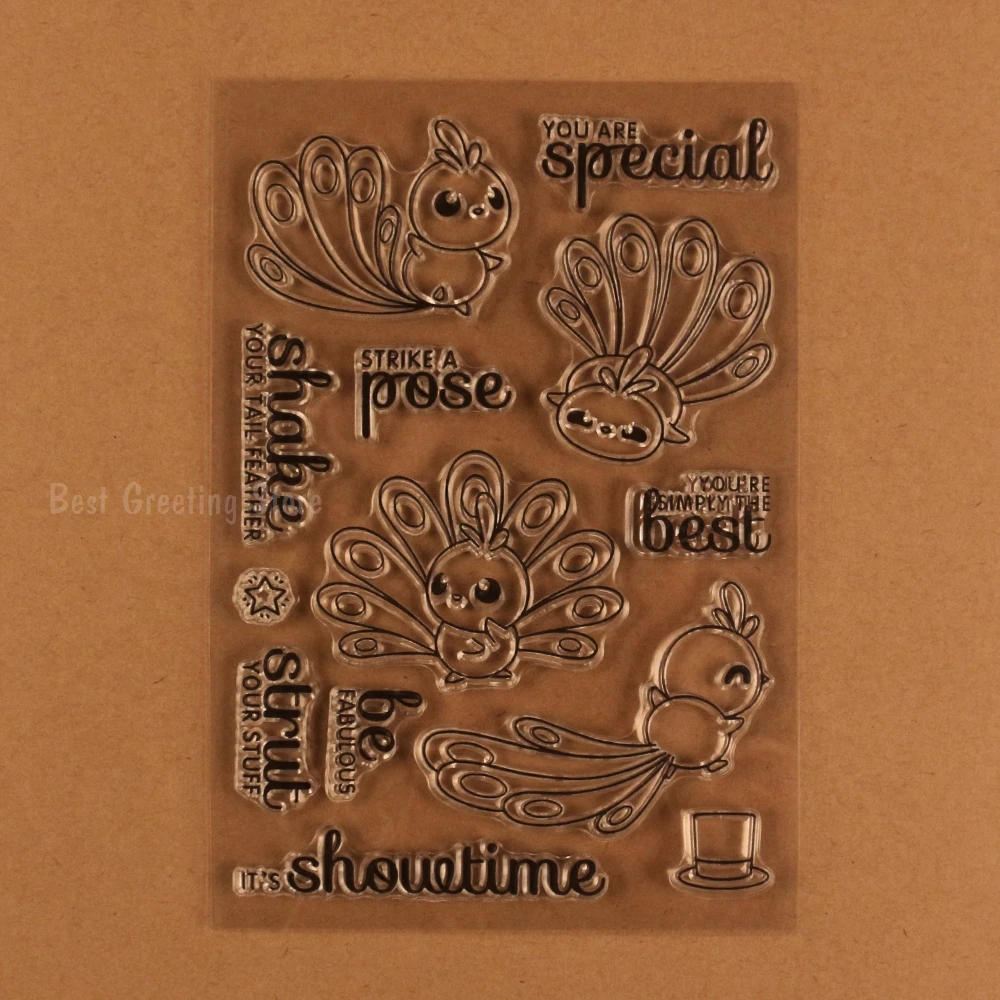 

Little Peacock Stamps Clear Scrapbooking Stamps for Card Making Accessories